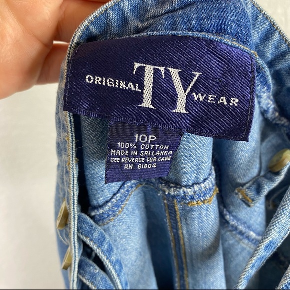 Vintage Original TY Wear Blue Jean Denim Midi Dress - Picture 5 of 6
